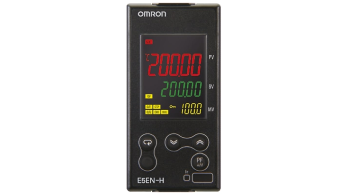 Omron E5EN Panel Mount PID Temperature Controller, 48 x 96mm, 3 Output With additional card, 24 V ac/dc Supply Voltage