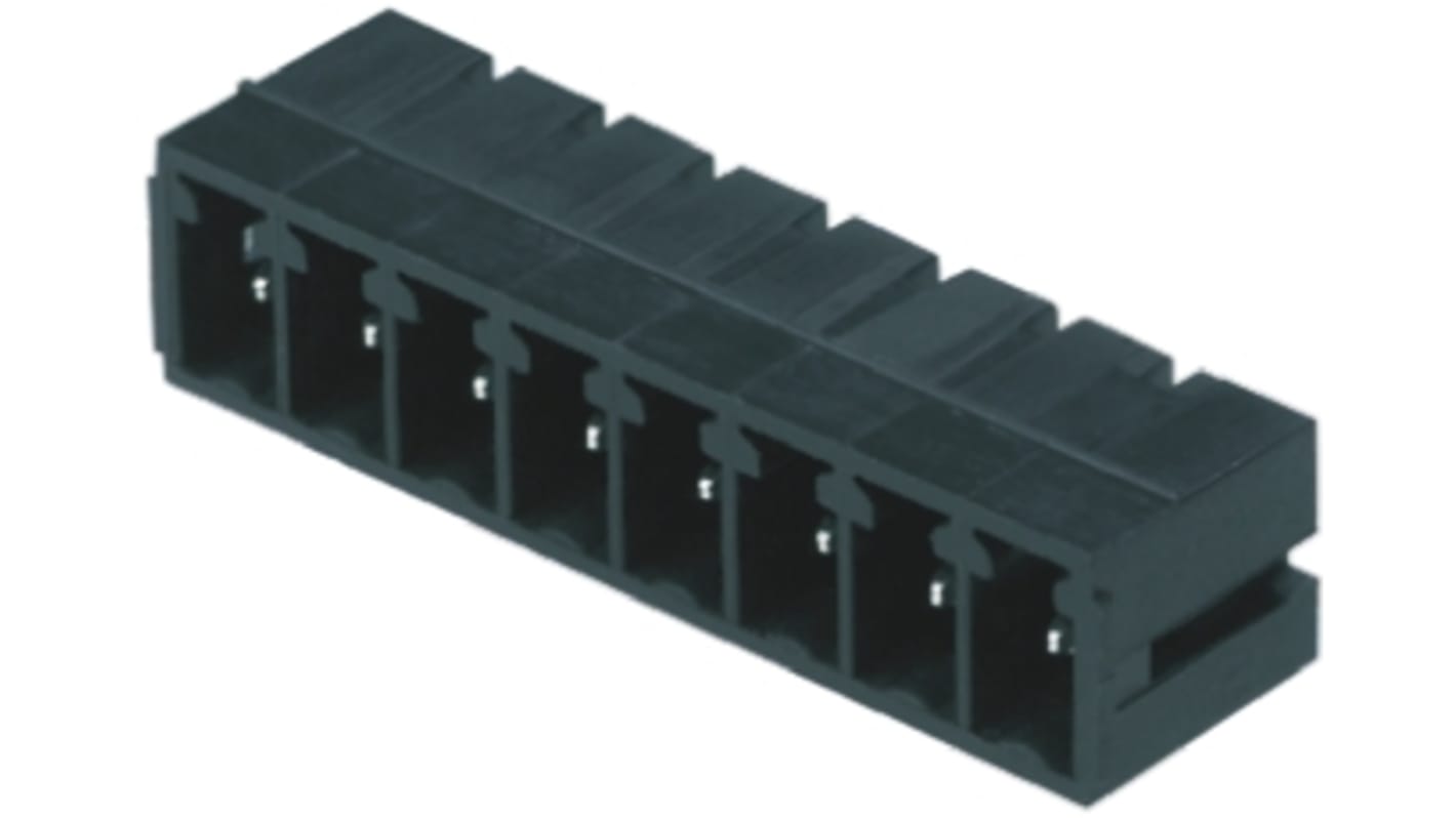 Weidmuller, 3.81mm Pitch, OMNIMATE SC, 4 Way, Right Angle, Pluggable Terminal Block, Header, Through Hole, Solder