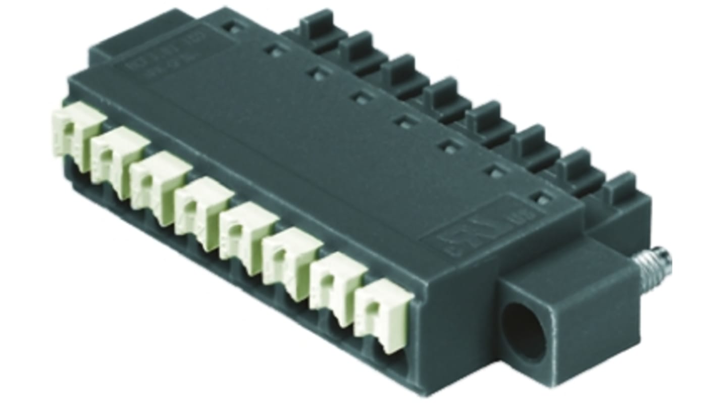 Weidmuller, 3.81mm Pitch, BC 3.81, 3 Way, , Pluggable Terminal Block, Plug, Cable Mount, Push In Termination, 1971570000