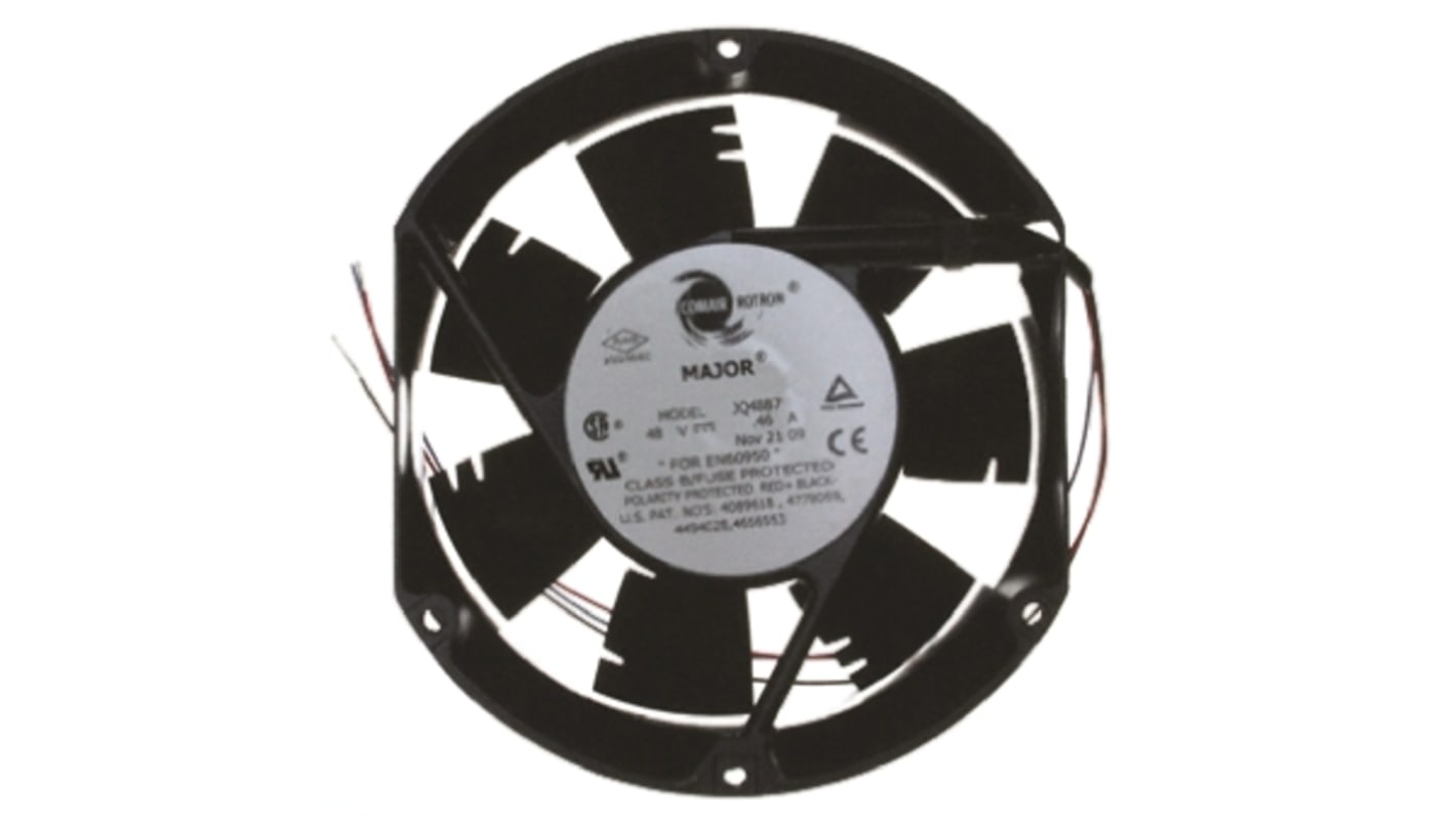 COMAIR ROTRON Major Series Axial Fan, 24 V dc, DC Operation, 481m³/h, 39W, 1.6A Max, 171.4 x 150.4 x 51mm