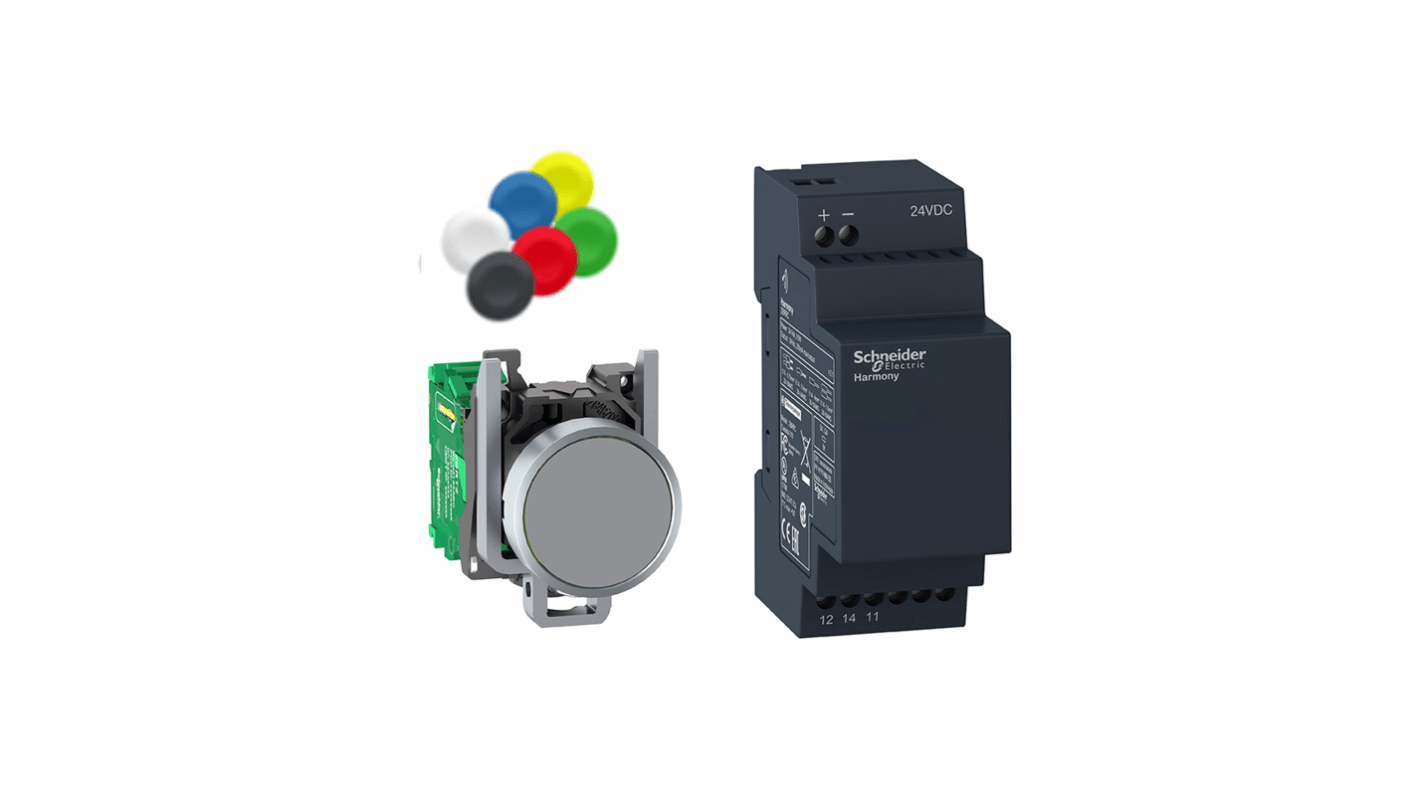 Schneider Electric Harmony XB5R Series Push Button, Panel Mount, 22mm Cutout
