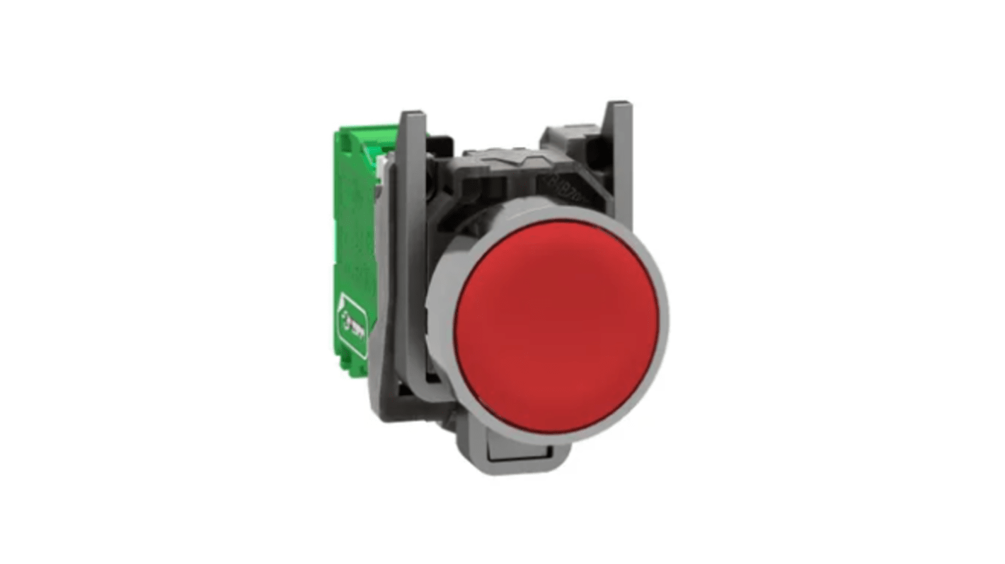 Schneider Electric 按钮, Φ22mm开孔, 面板安装, 红色圆形金属, Harmony XB4系列