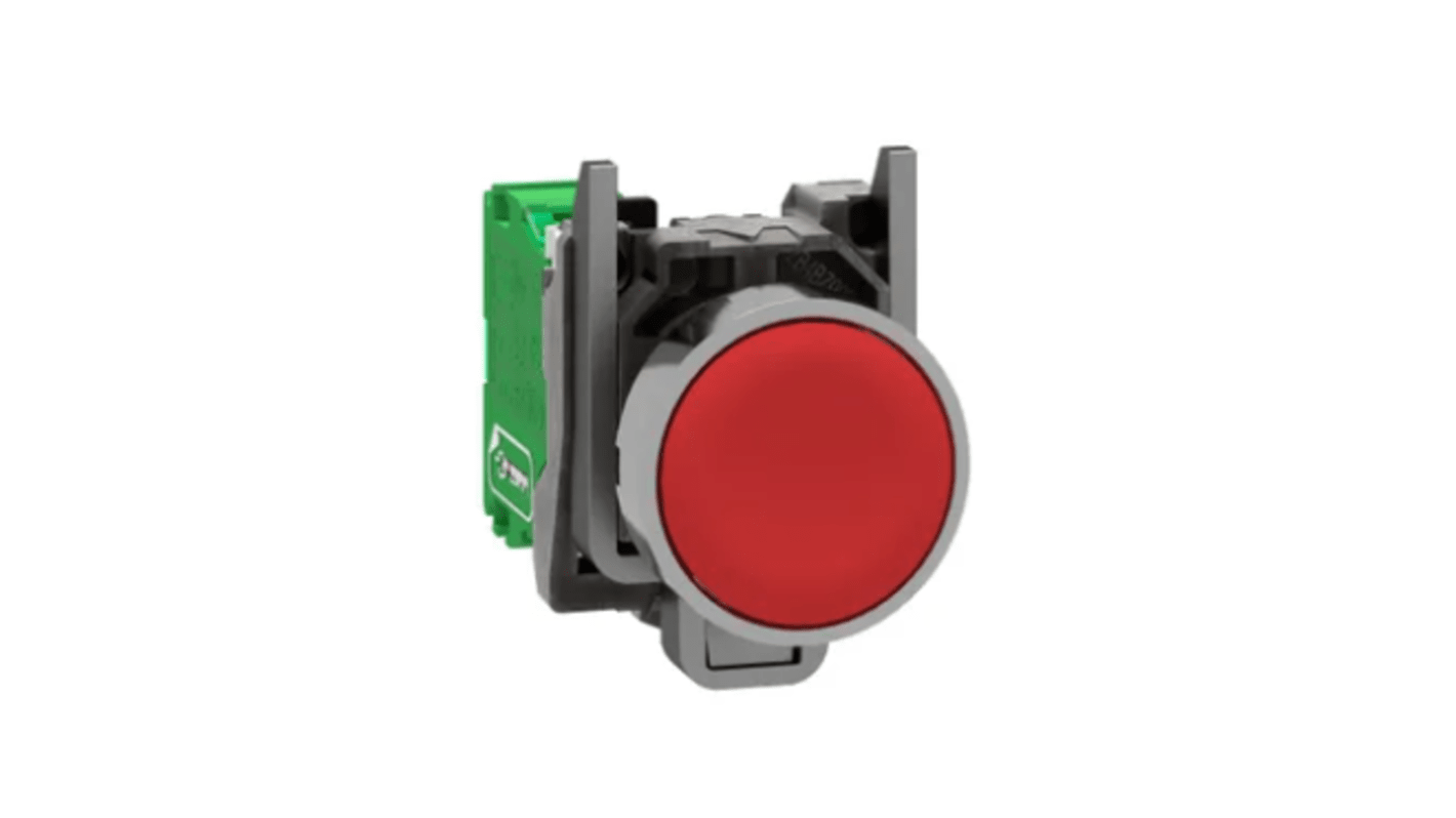 Pulsador Schneider Electric Harmony XB4, color de botón Rojo, Montaje en Panel