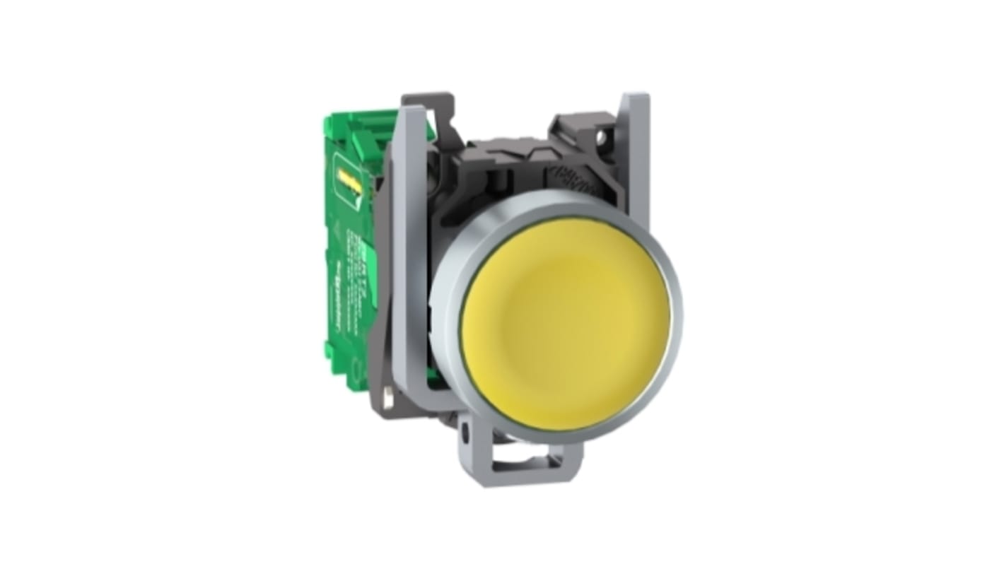 Schneider Electric 按钮开关, 黄色圆形金属, Harmony XB5系列