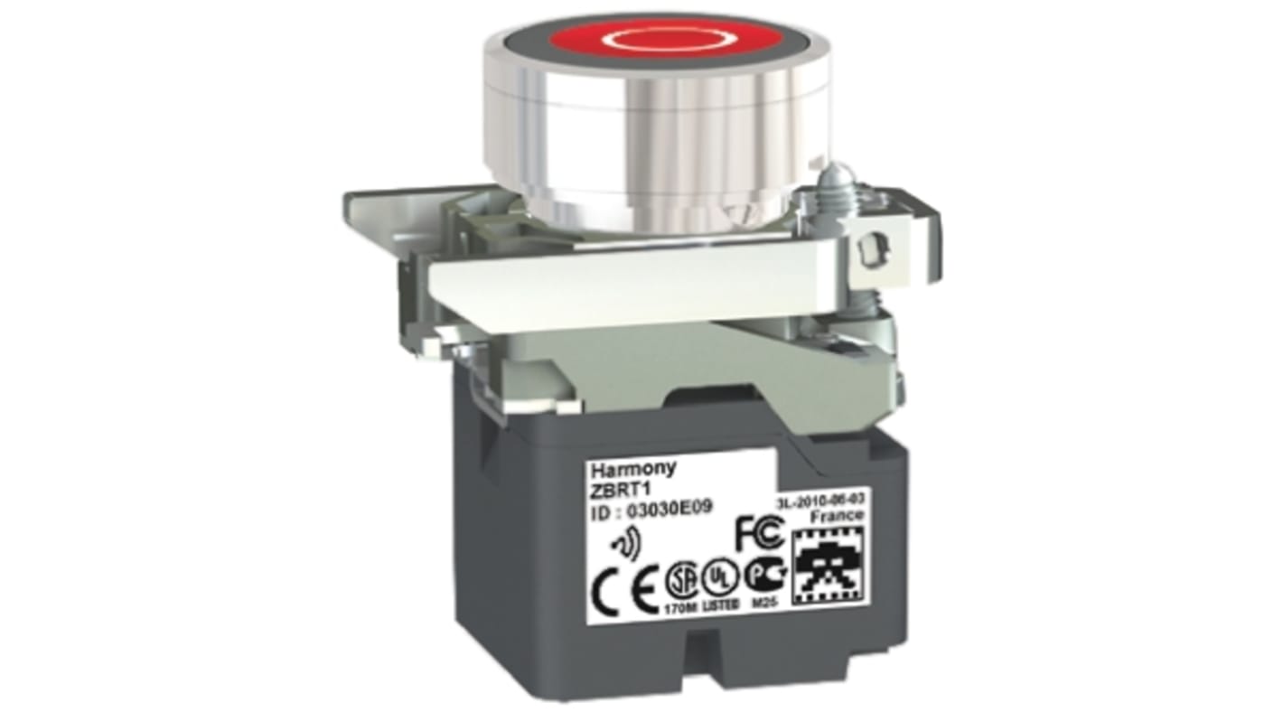 Schneider Electric 按钮开关, 红色圆形金属, Harmony XB5系列