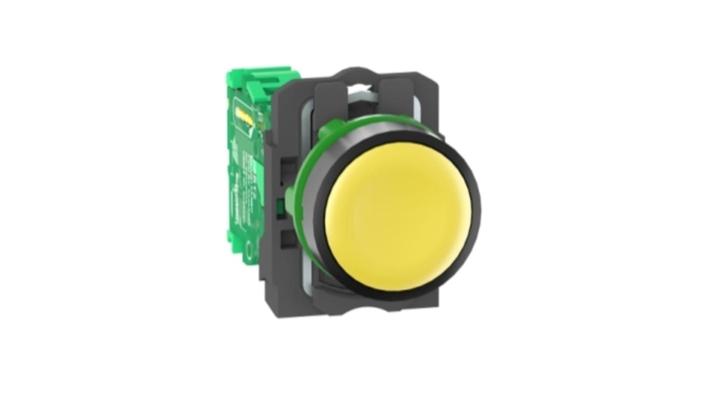 Schneider Electric 无线电控制开关, Φ22mm开孔, 黄色圆形塑料, Harmony XB5系列