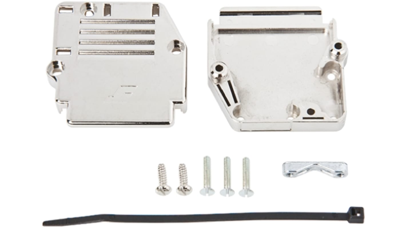 Capot Sub-D Amphenol Communications Solutions série 863093C, 25 contacts, en Thermoplastique boîtier B  avec Serre-câble
