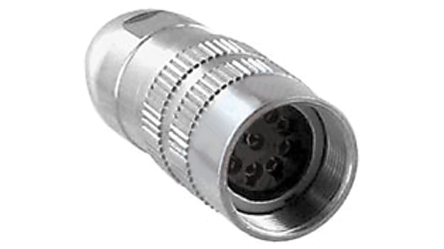 Conector DIN Hembra Lumberg de 12 vías, 3A, 60 V ac, DIN EN 60529, IP68