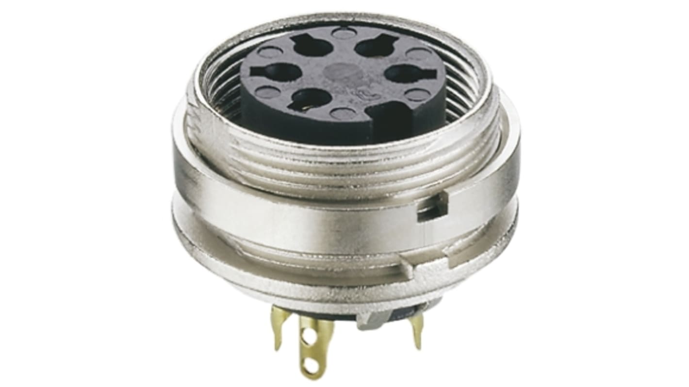 Lumberg, KGV 5 Pole M16 Din Socket, DIN EN 60529, 5A, 250 V ac IP40, Female, Panel Mount