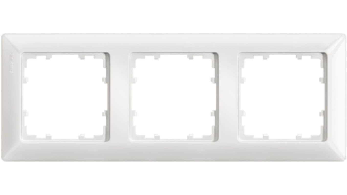 Siemens White 3 Gang Frame