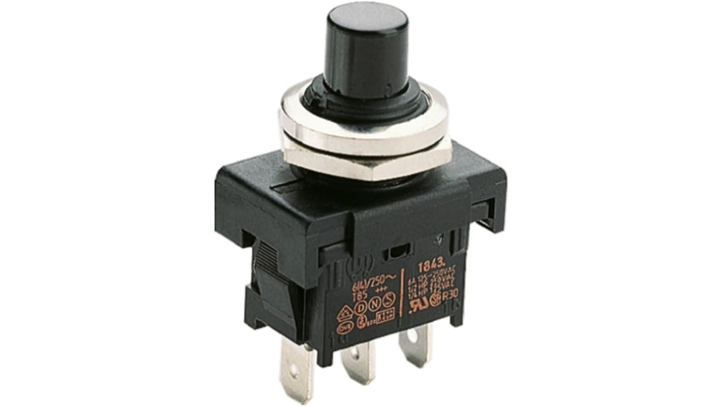 Marquardt Push Button Switch, Momentary, SPDT, IP40