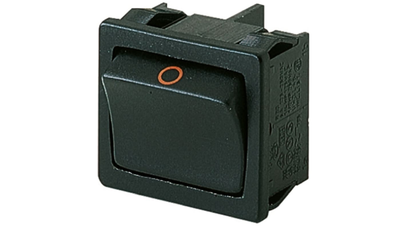 Marquardt Double Pole Single Throw (DPNO), (On)-Off Rocker Switch Panel Mount