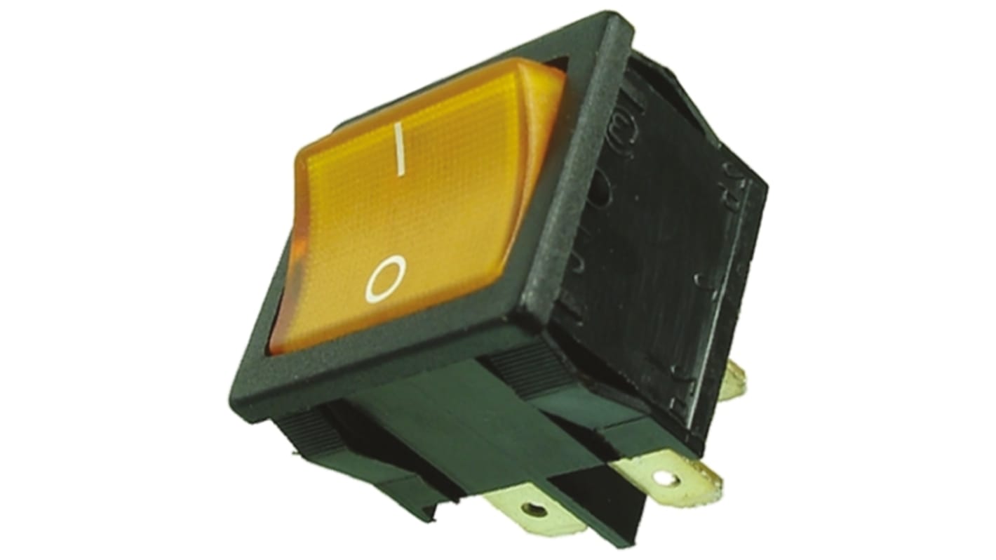Marquardt Illuminated DPST, On-Off Rocker Switch Panel Mount