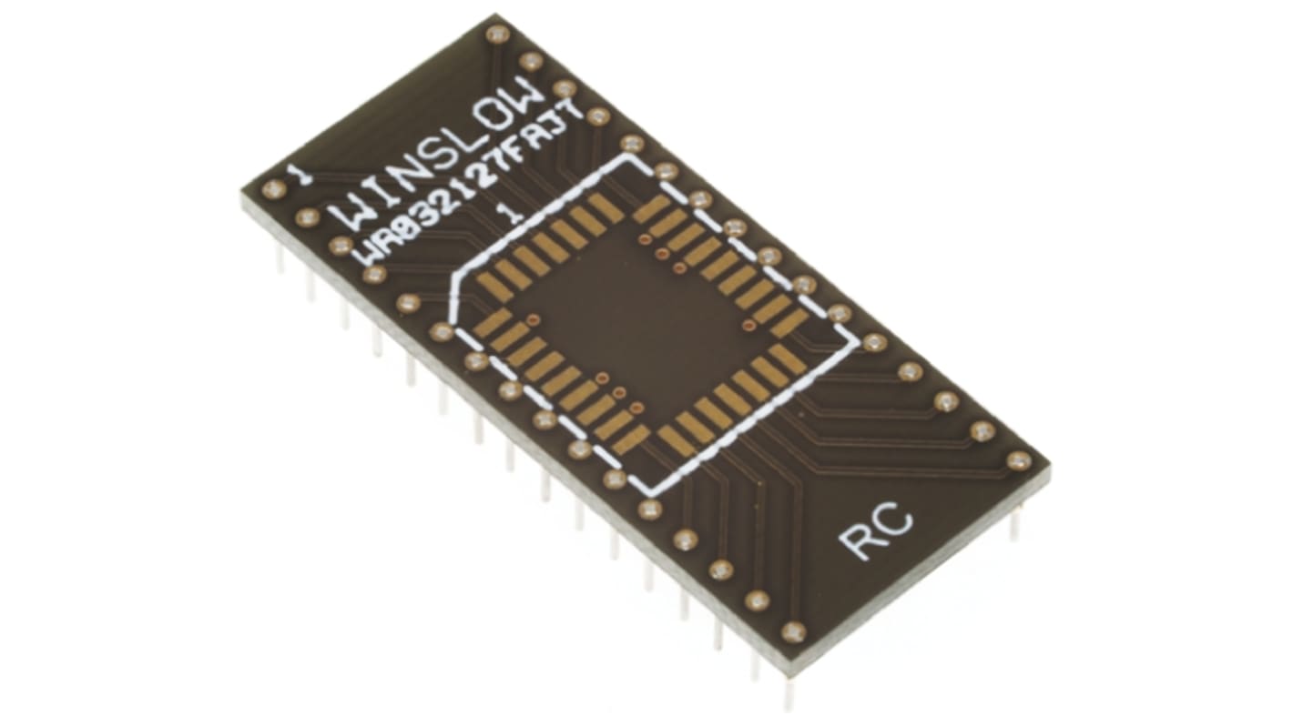 Winslow Straight Through Hole Mount 2.54mm Pitch IC Socket Adapter, 32 Pin Female PLCC to 32 Pin Male DIP