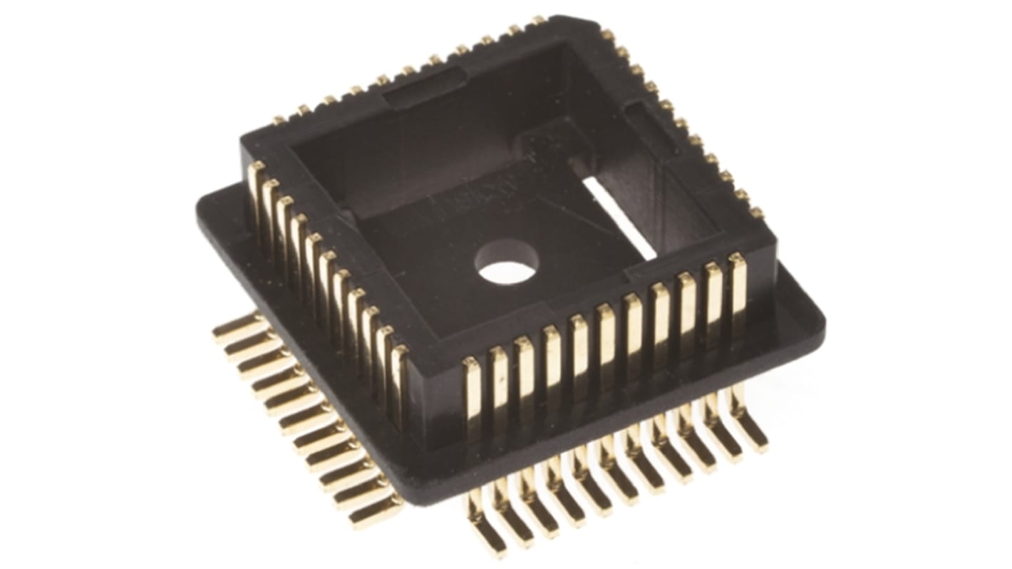 Winslow Right Angle SMT Mount 1.27mm Pitch IC Socket Adapter, 44 Pin Male PLCC to 44 Pin Male PLCC