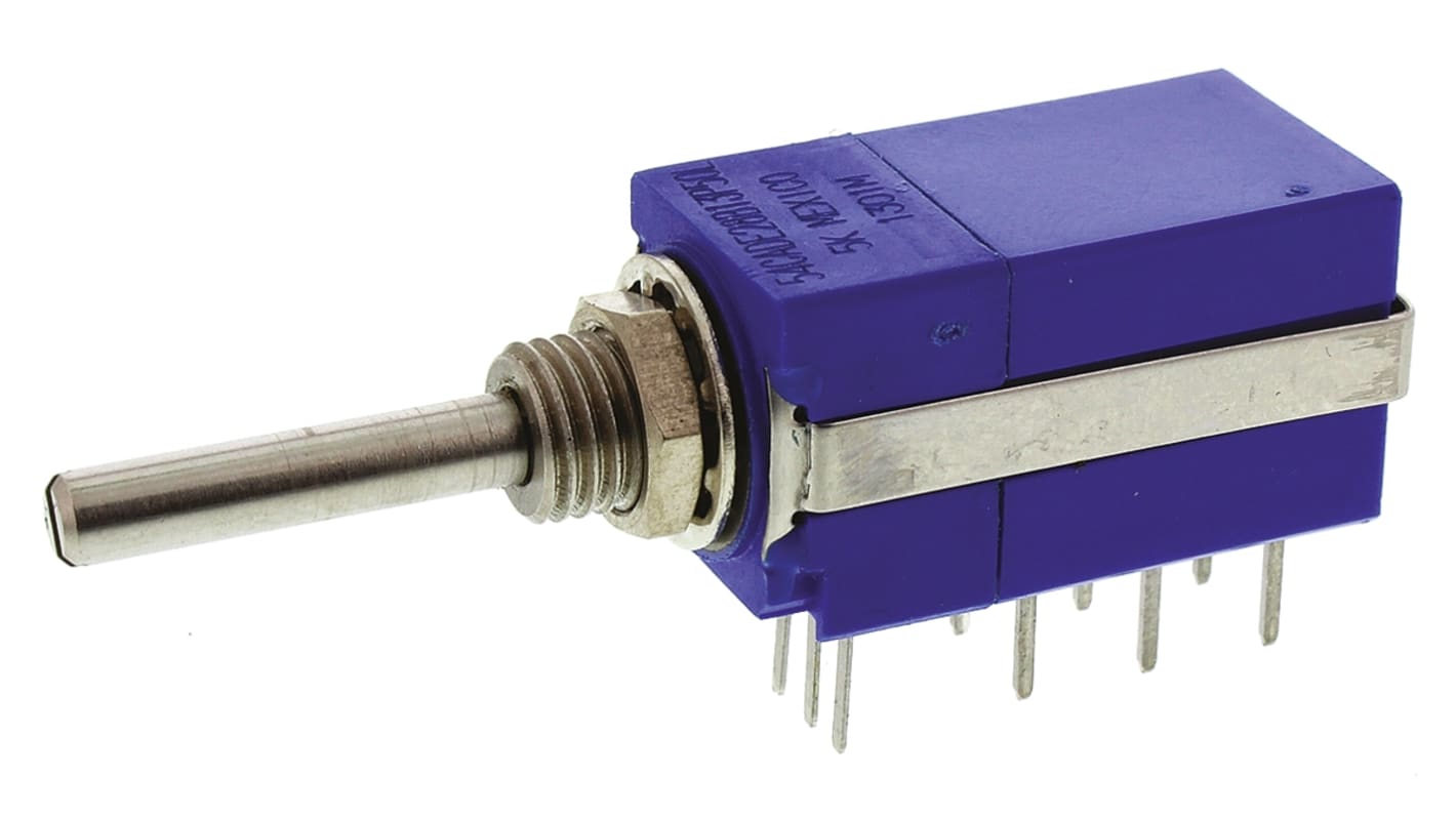 Potencjometr 5kΩ typ Obrotowy Bourns średnica wału 3,18 mm 0.5W długość wału 22.2mm Montaż panelowy