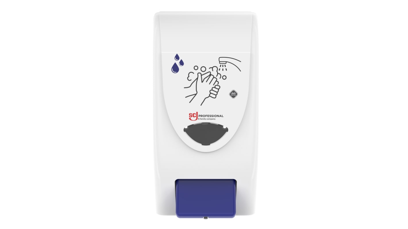 Dispenser sapone montato a parete SCJ Professional, cartuccia da 4L, compatibile con cartucce DEB Energising