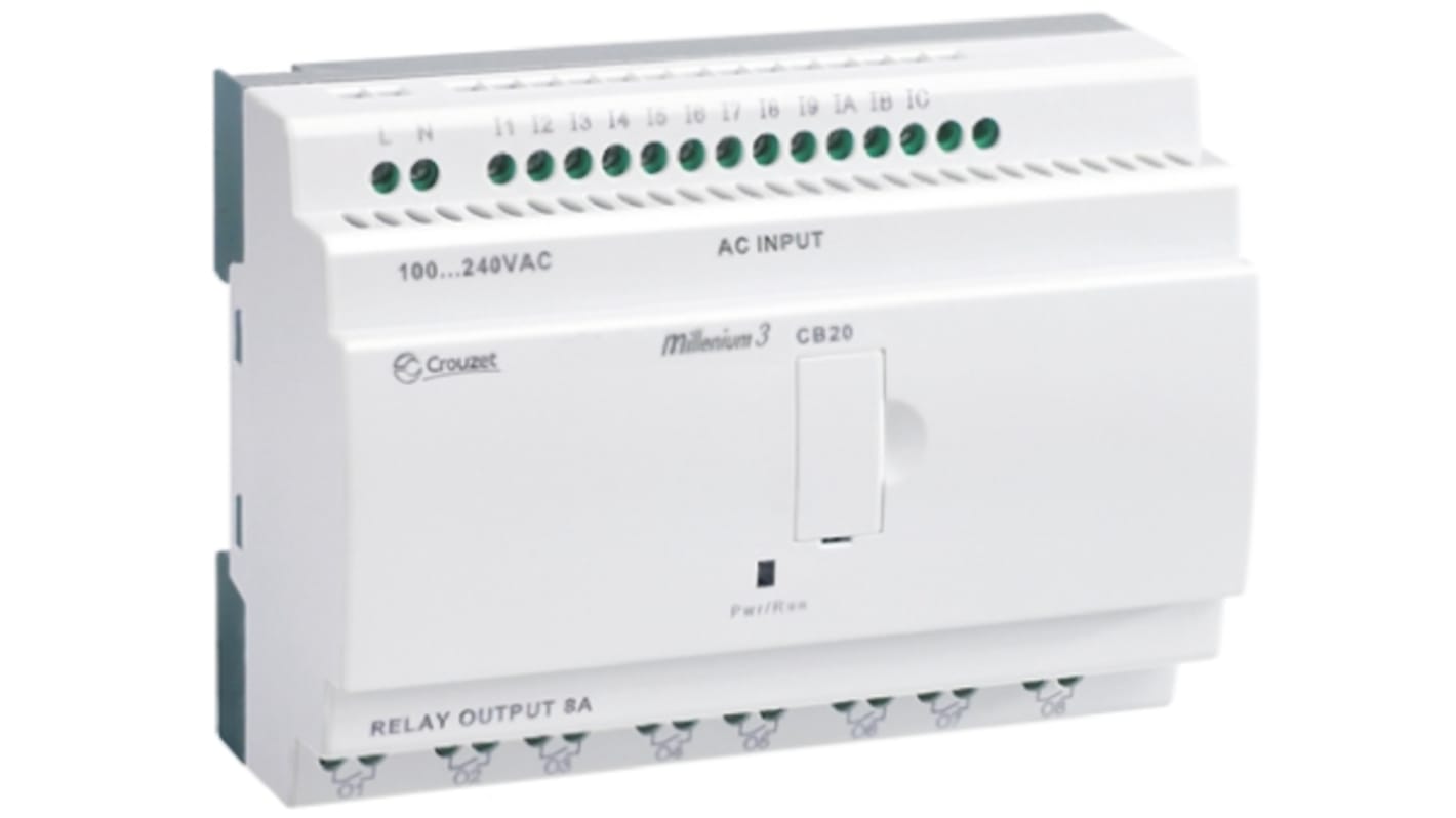 Crouzet Millenium 3 Logikmodul, 12 Eing. Relais Ausg.Typ Digital Eing.Typ 230 V ac