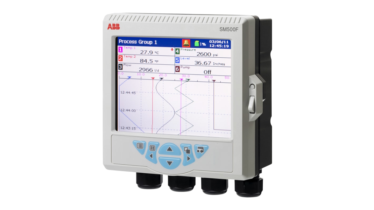 ABB SM50DCF, 6 Input Channels, 4 Output Channels, Videographic Chart Recorder Measures Current, Resistance,