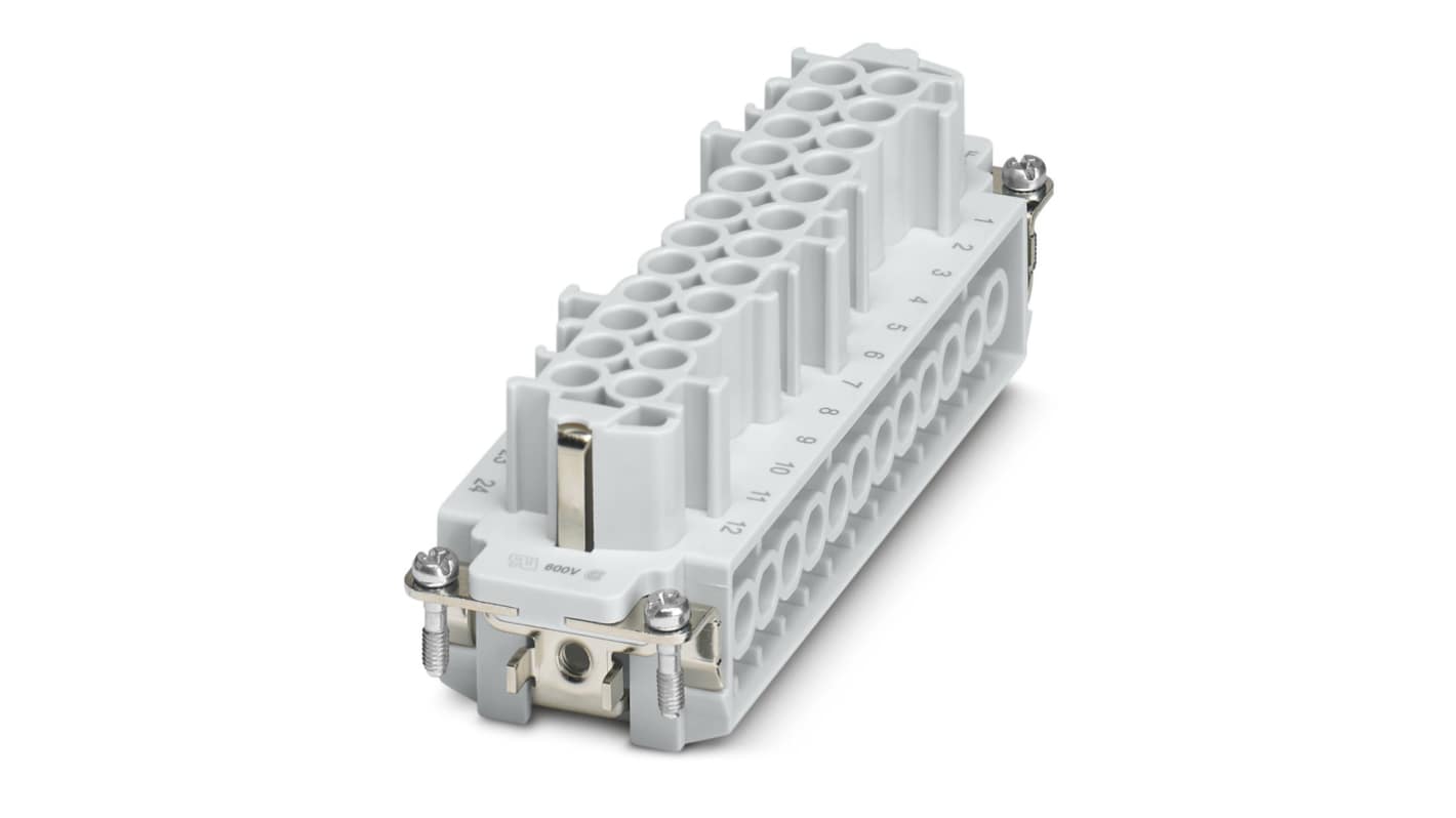 Phoenix Contact Heavy Duty Power Connector Insert, 16A, Female, HEAVYCON B24 Series, 24 Contacts