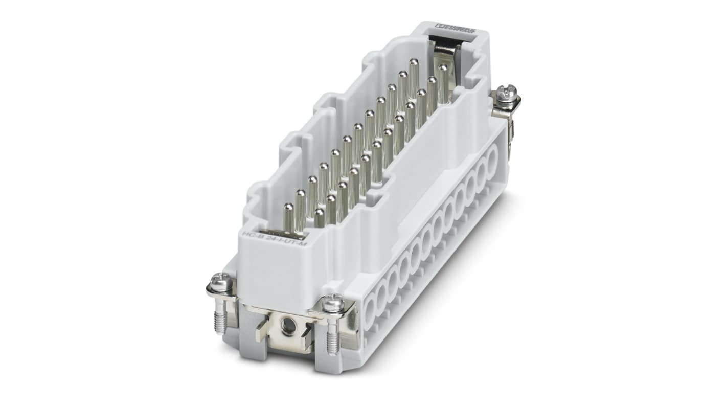 Phoenix Contact Heavy Duty Power Connector Insert, 16A, Male, HEAVYCON B24 Series, 24 Contacts