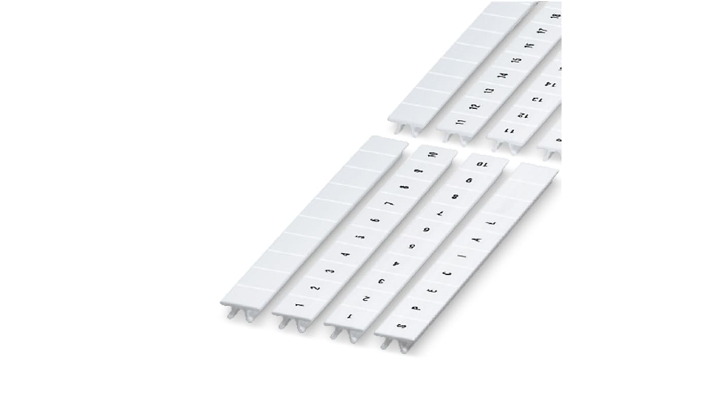 Phoenix Contact, ZB 10.QR : 1 -10 Marker Strip for use with  for use with Terminal Blocks