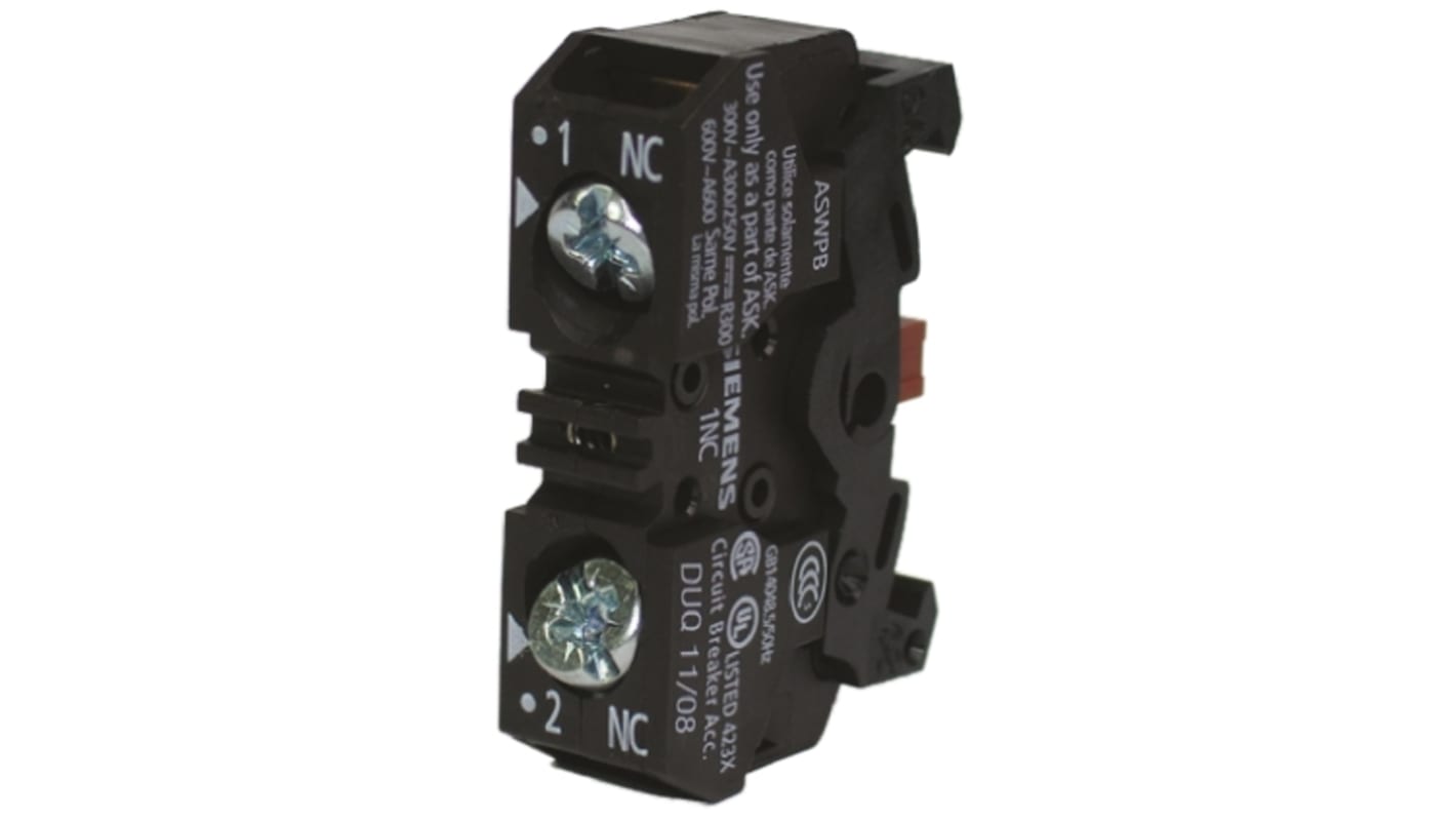 Siemens Siemens 3SB3 Series Contact Block, 1NC