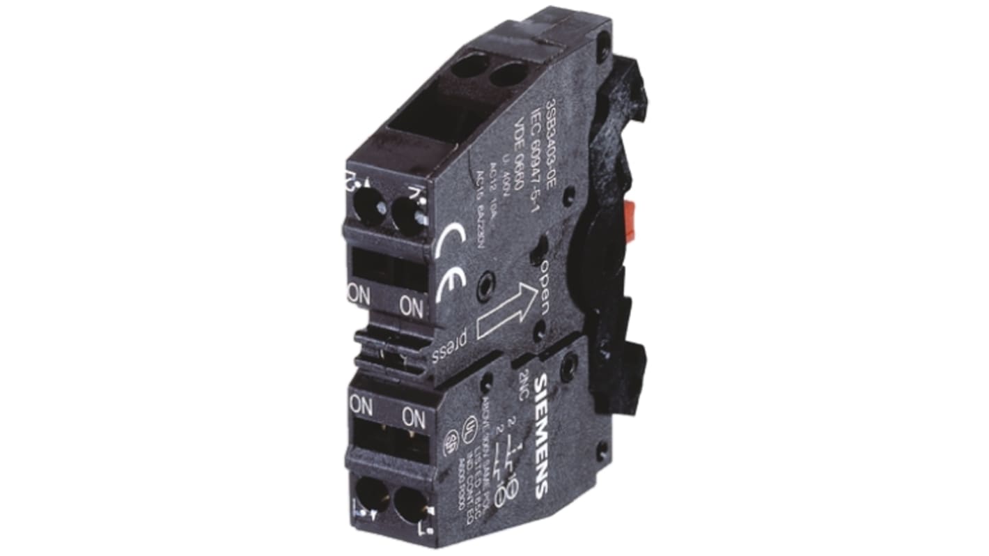 Siemens Siemens 3SB3 Series Contact Block, 1 NO + 1 NC