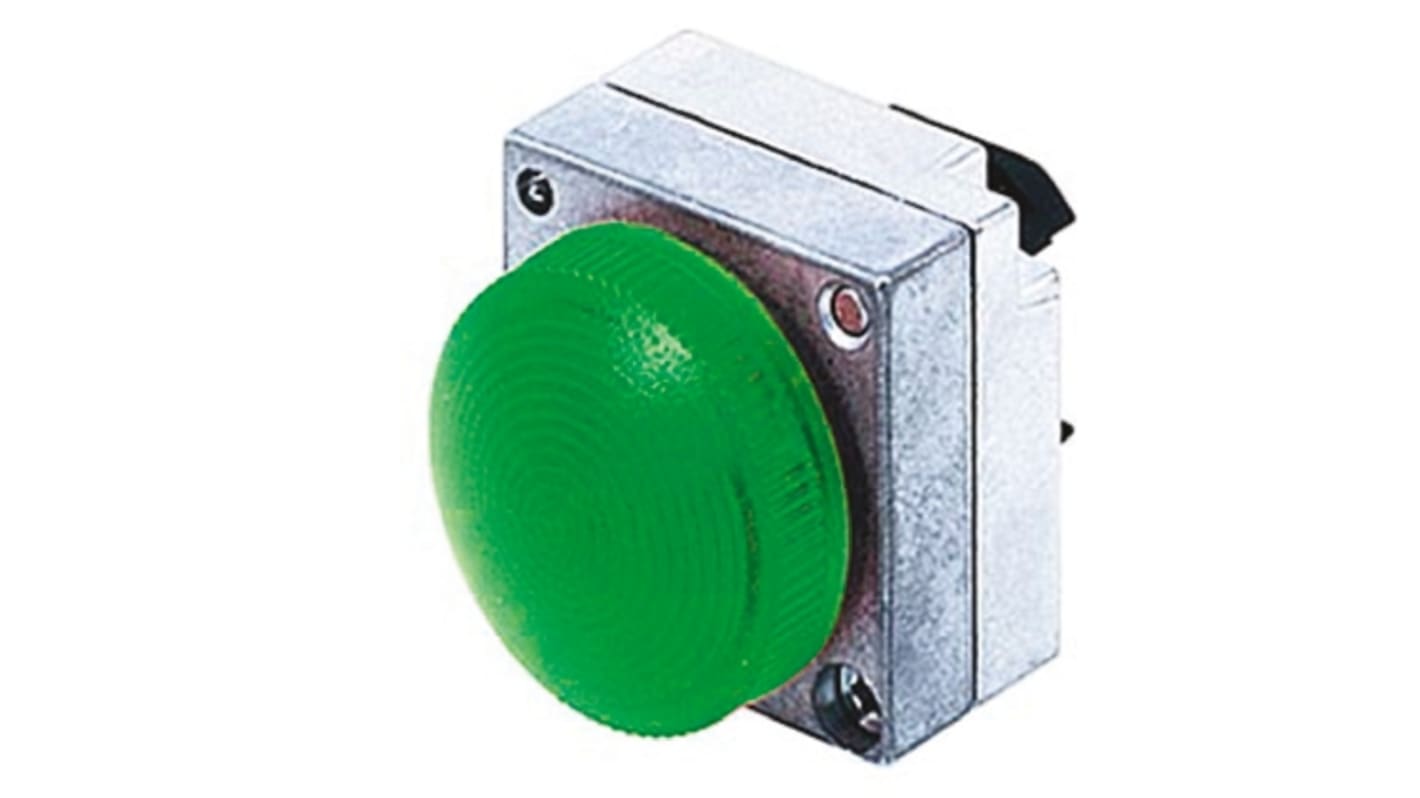 Siemens Green Pilot Light Head, 22mm Cutout 3SB3 Series