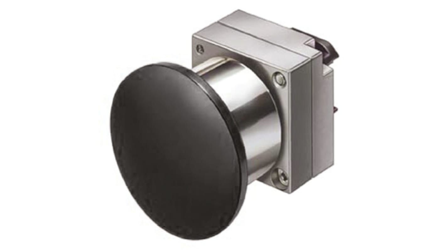 Siemens 3SB3 Series Black Mushroom, Latching Actuation, 22mm Cutout