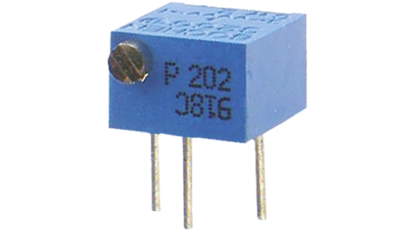 5kΩ, Through Hole Trimmer Potentiometer 0.25W Side Adjust Bourns, 3266