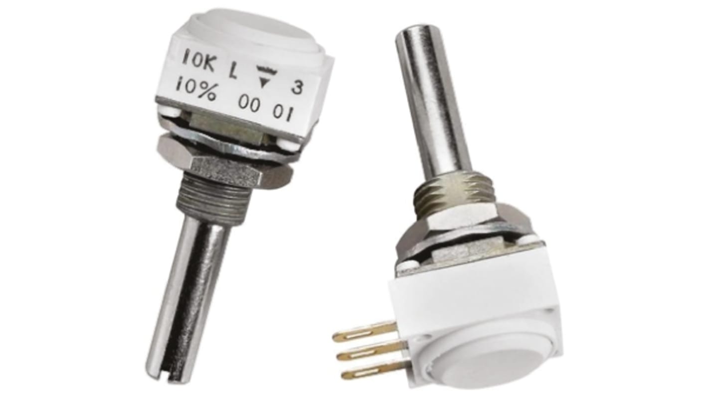 Vishay P11L 5kΩ Rotary Potentiometer 2-Gang Panel Mount, P11L2V0FLSY00502KA