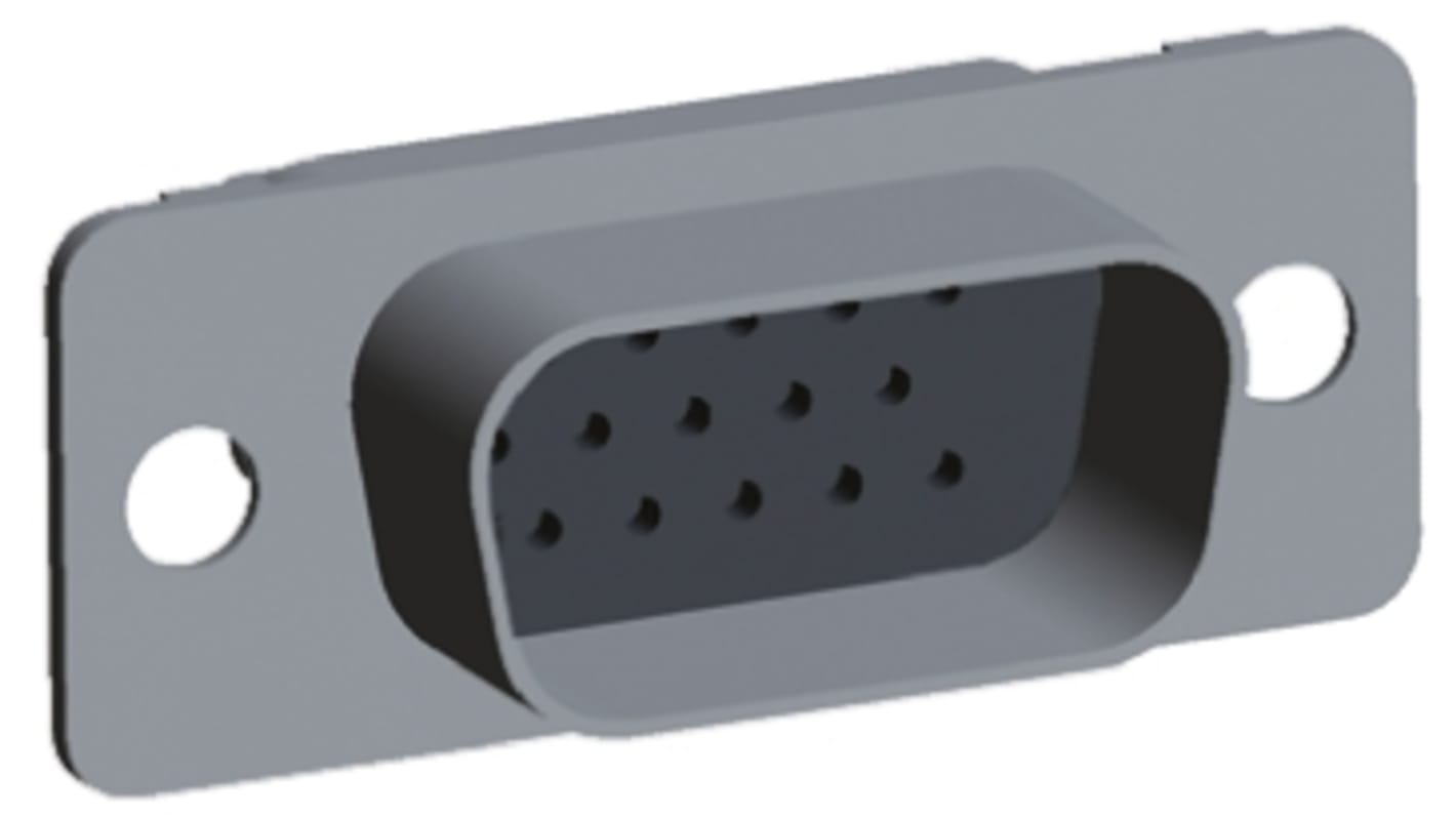 TE Connectivity Amplimite 90 15 Way Cable Mount D-sub Connector Plug