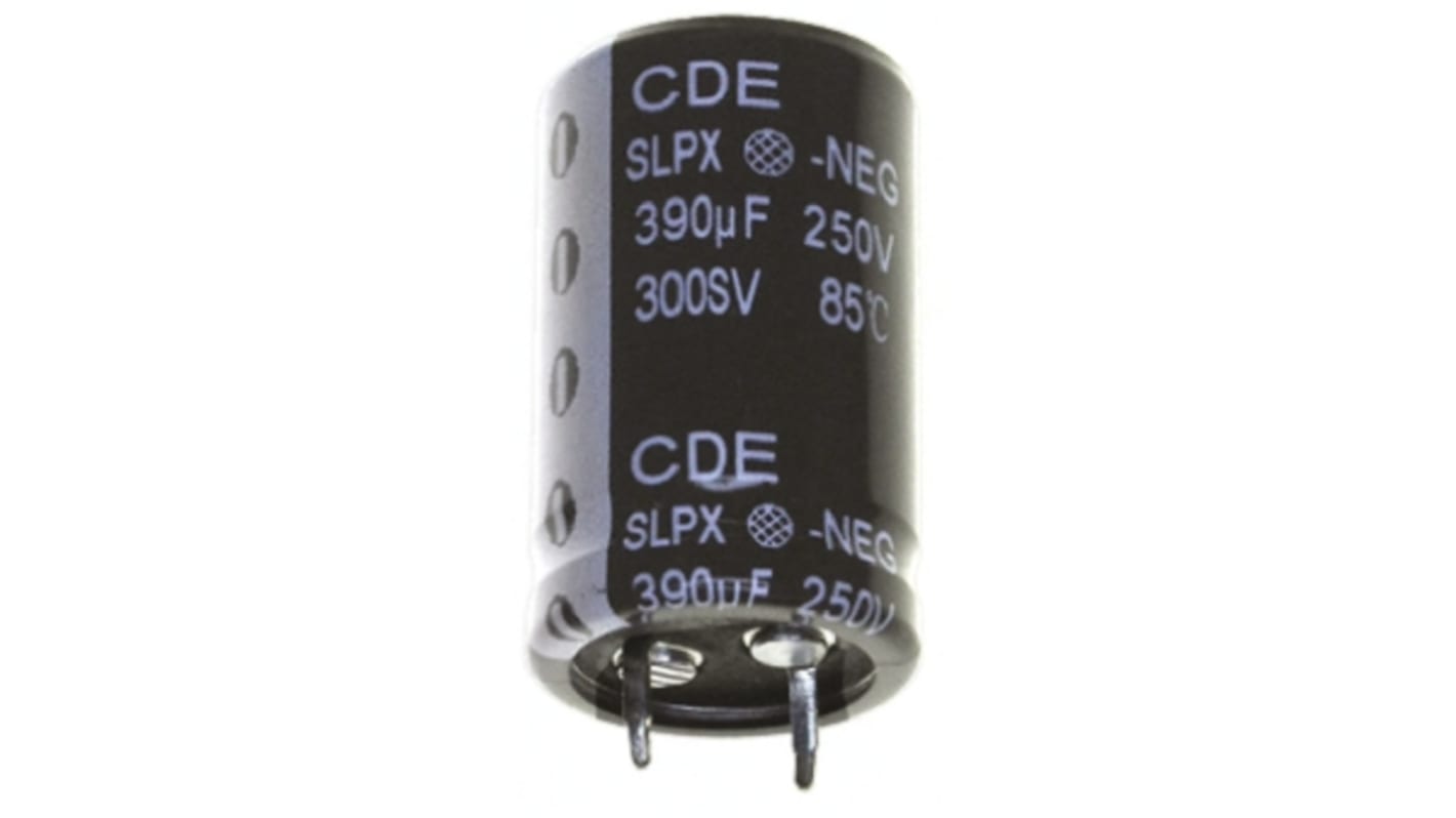 Condensatore Cornell-Dubilier, serie SLPX, 22000μF, 35V cc, ±20%, +85°C, Ad innesto