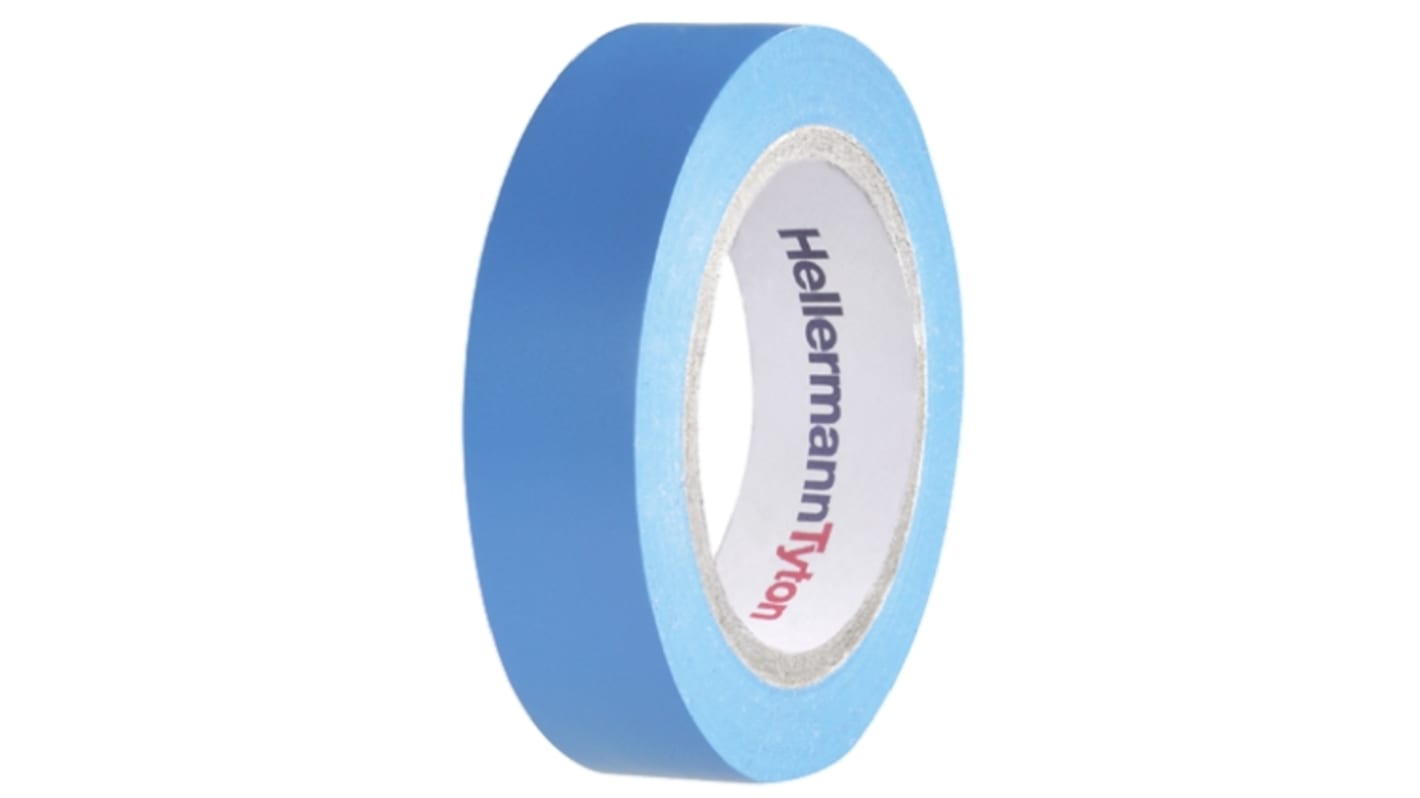 HellermannTyton HelaTape Flex PVC Isolierband Blau, Stärke 0.15mm x 15mm x 10m bis +105°C