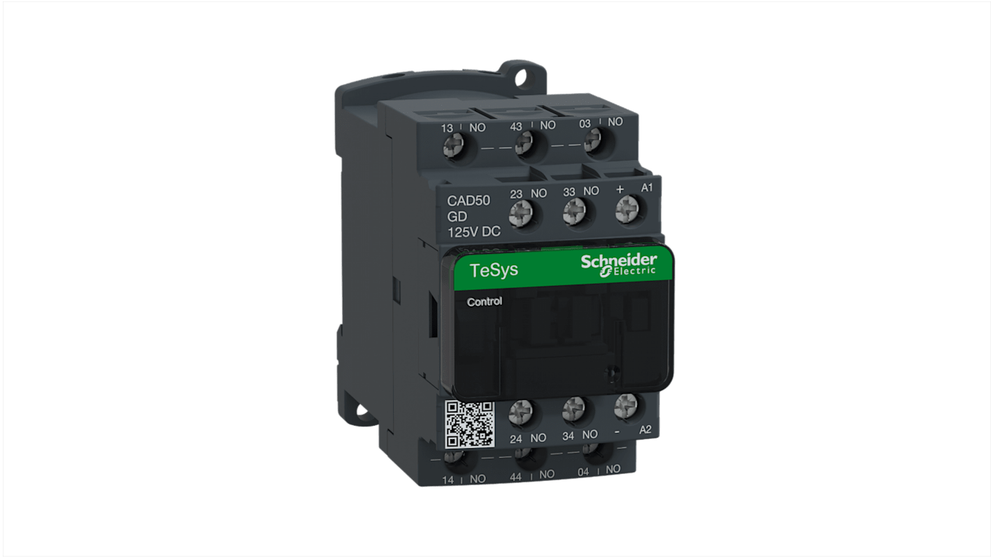 Schneider Electric TeSys CAD Contactor, 10 A, 5NO, 600 V ac