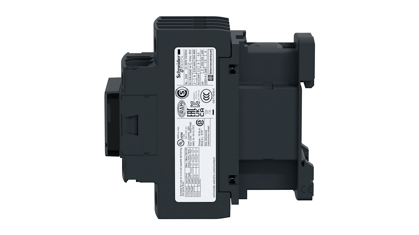 Schneider Electric TeSys D LC1D Contactor, 24 V dc Coil, 4-Pole, 20 A, 2NO + 2NC, 690 V ac/dc