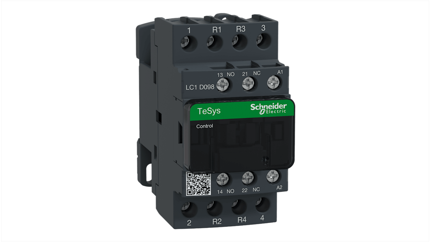 Schneider Electric TeSys D LC1D Contactor, 220 V ac Coil, 4-Pole, 9 A, 2NO + 2NC, 690 V ac/dc