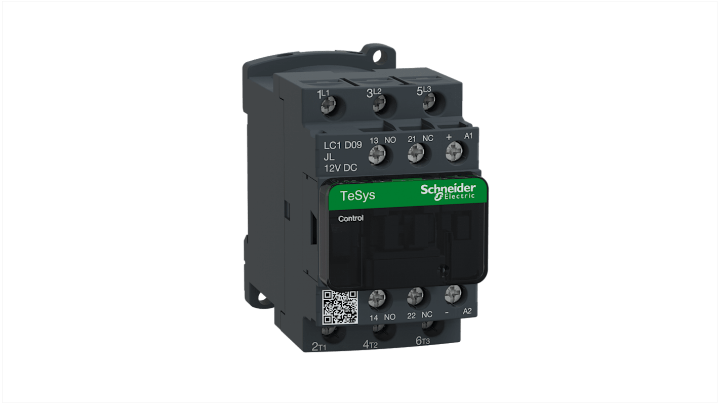 Stycznik 12 V dc Schneider Electric styki: 3 9 A 3NO Śruba LC1D09JL