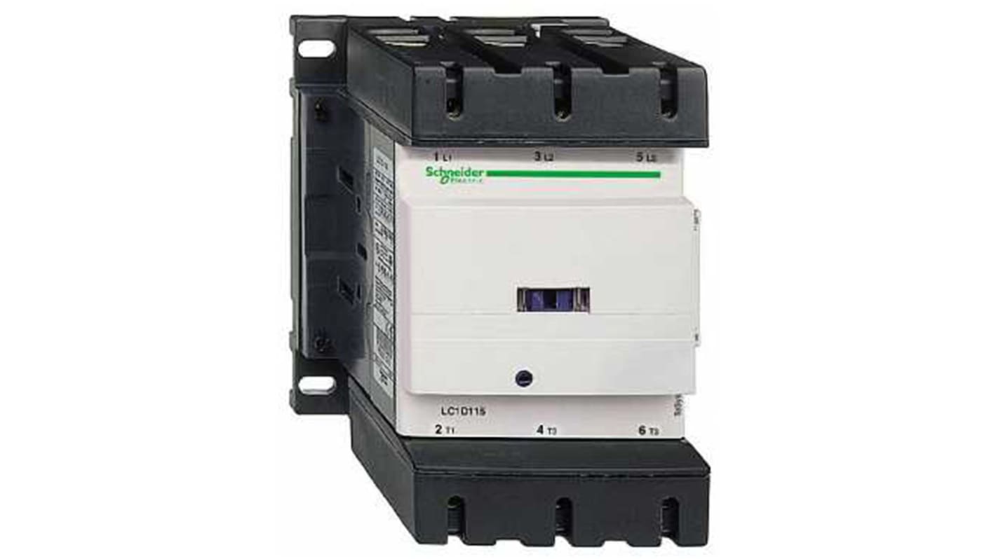 Stycznik 110 V dc Schneider Electric styki: 3 115 A 3NO Końcówka oczkowa LC1D1156FD
