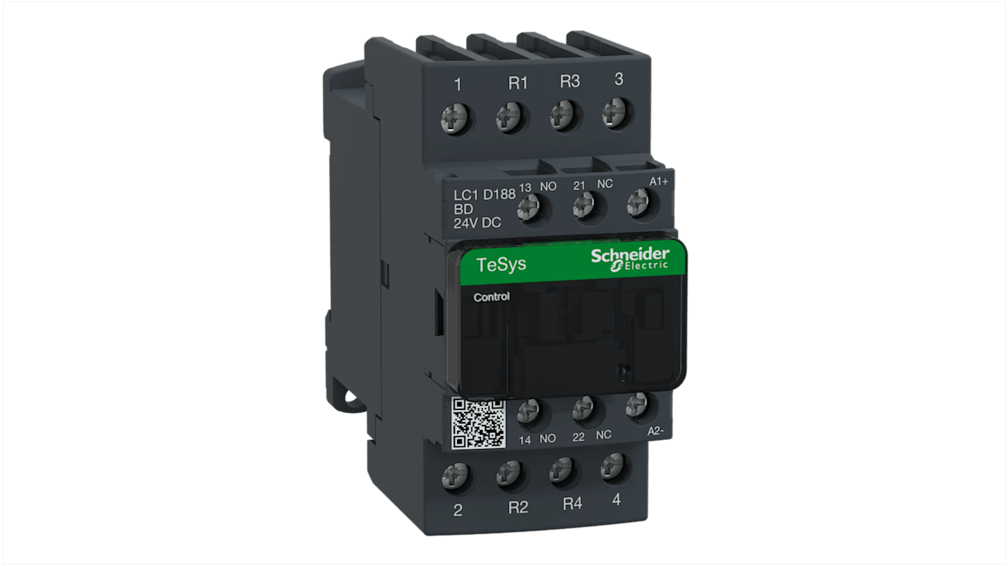 Schneider Electric 接触器, 线圈24 V 直流, 触点32 A, 690 V 交流/直流, 4P, 2 常开 + 2 常闭, LC1D系列