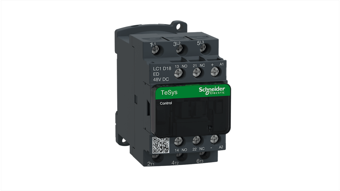 Stycznik 48 V dc Schneider Electric styki: 3 18 A 3NO Śruba LC1D18ED