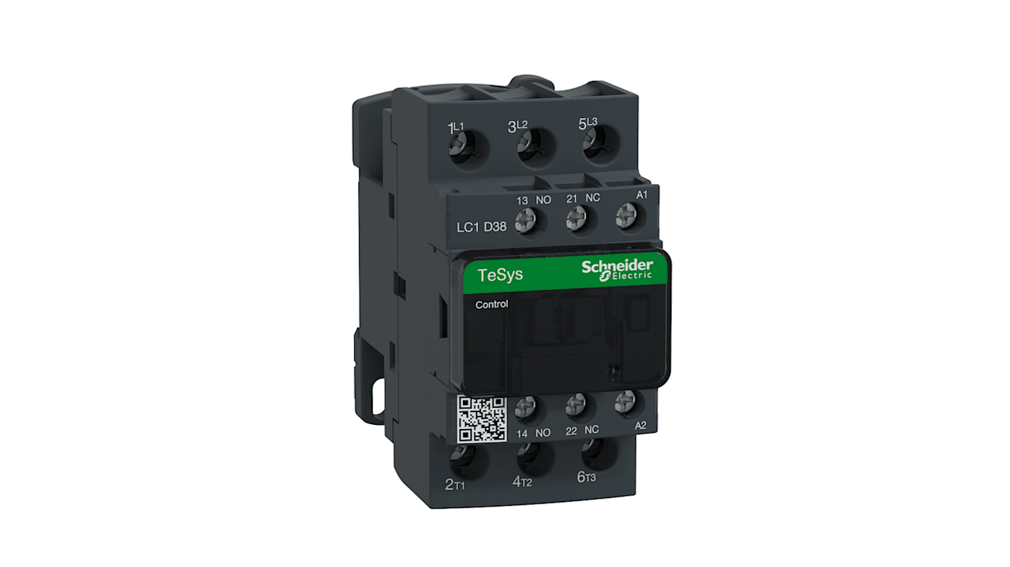 Schneider Electric TeSys D LC1D Leistungsschütz 400 V ac-Spule, 3 -polig , 690 Vac/dc / 38 A 3 Schließer 2-Hilfskontakte