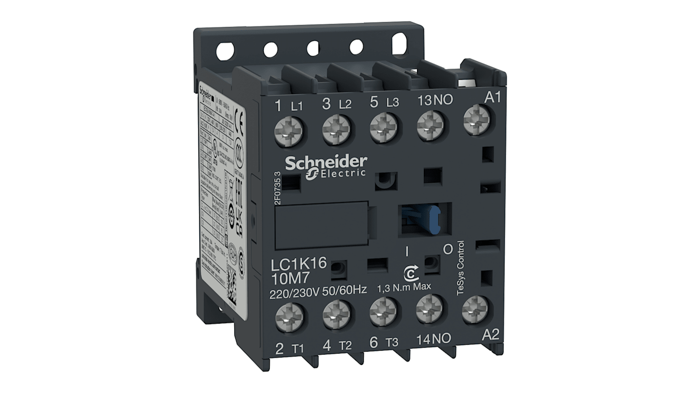 Contattore Schneider Electric, serie LC1K, 3 poli, 3 NA, 16 A, bobina 110 V c.a.