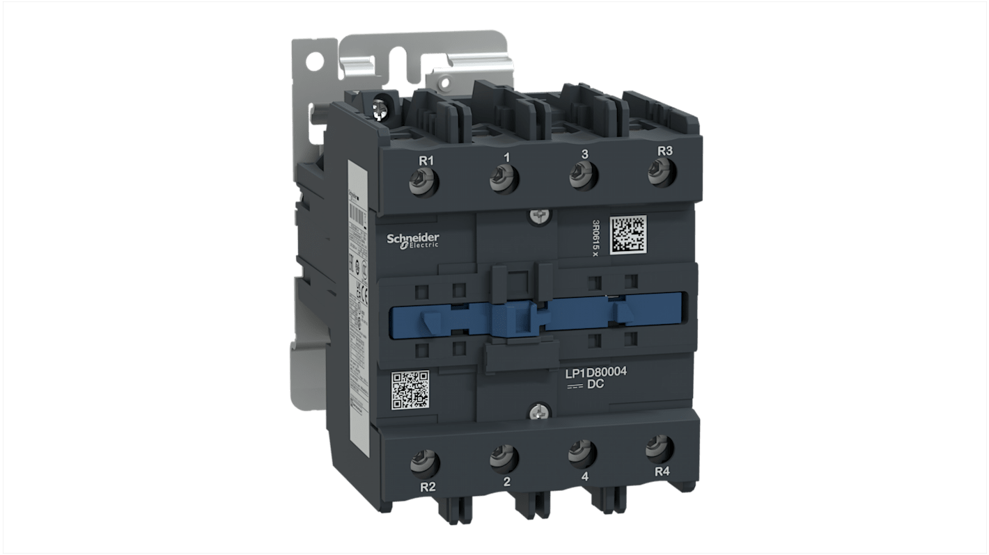 Contattore Schneider Electric, serie LP1D, 4 poli, 4NO, 125 A, bobina 48 V c.c.