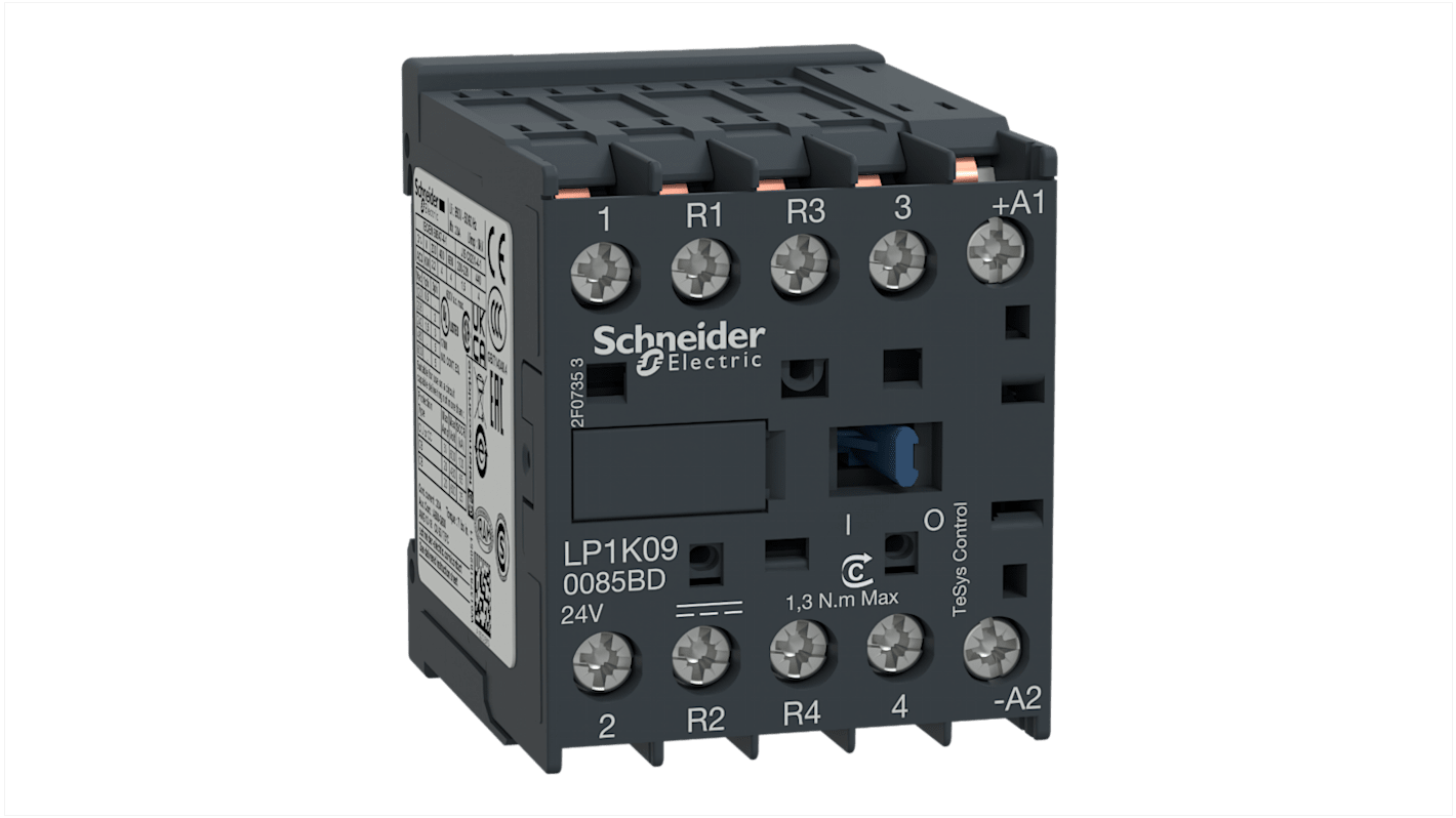 Schneider Electric TeSys K LP1K Contactor, 230 V dc Coil, 4-Pole, 20 A, 2NO + 2NC, 690 V ac