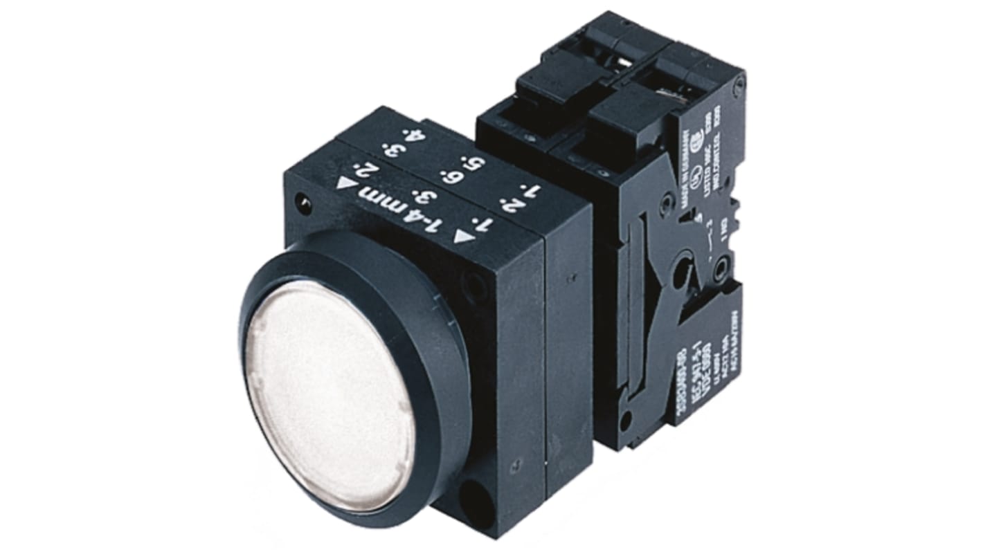 Siemens 3SB3 Series Push Button, Panel Mount, 22mm Cutout, SPST, IP66