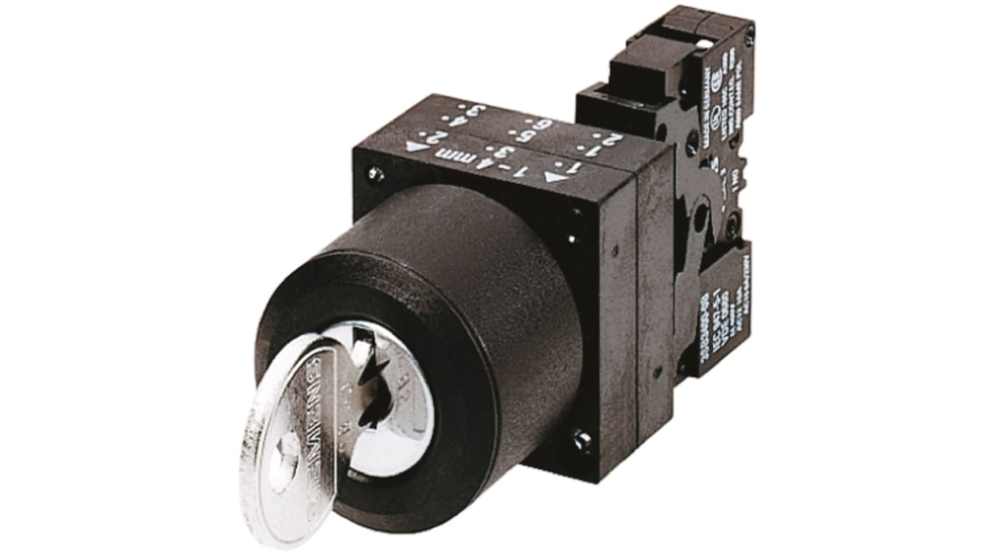 Siemens 2 Position 50° Key Switch, 400 V ac/dc, Latching Actuator