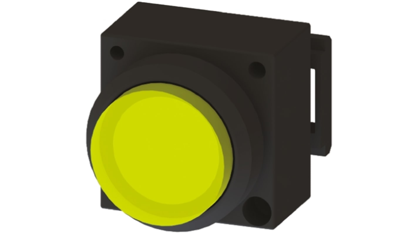 Siemens 3SB3 Series Yellow Round, Momentary Actuation, 22mm Cutout