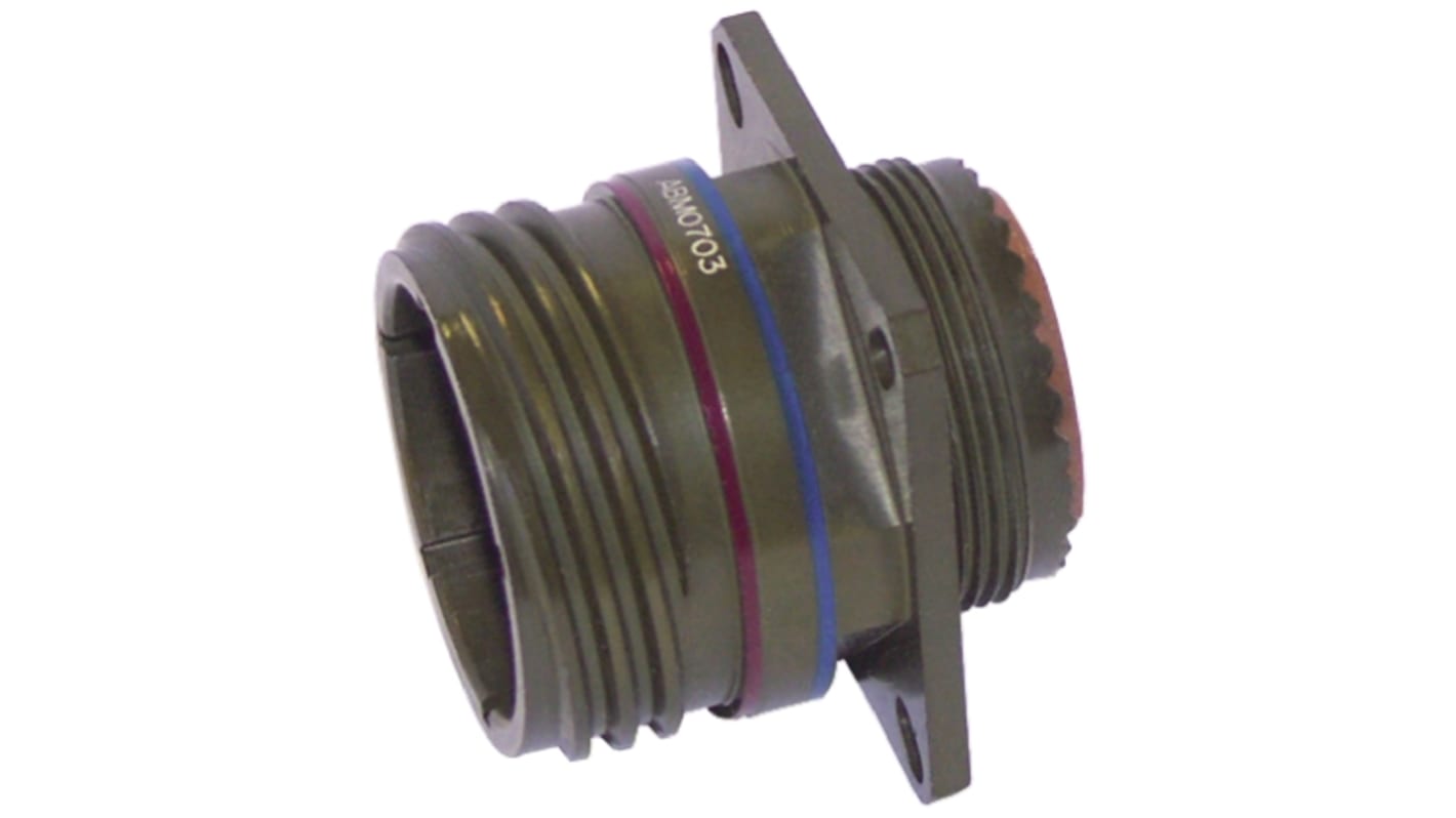 AB Connectors, ABAC 10 Way Wall Mount MIL Spec Circular Connector Receptacle, Pin Contacts,Shell Size 13, Screw